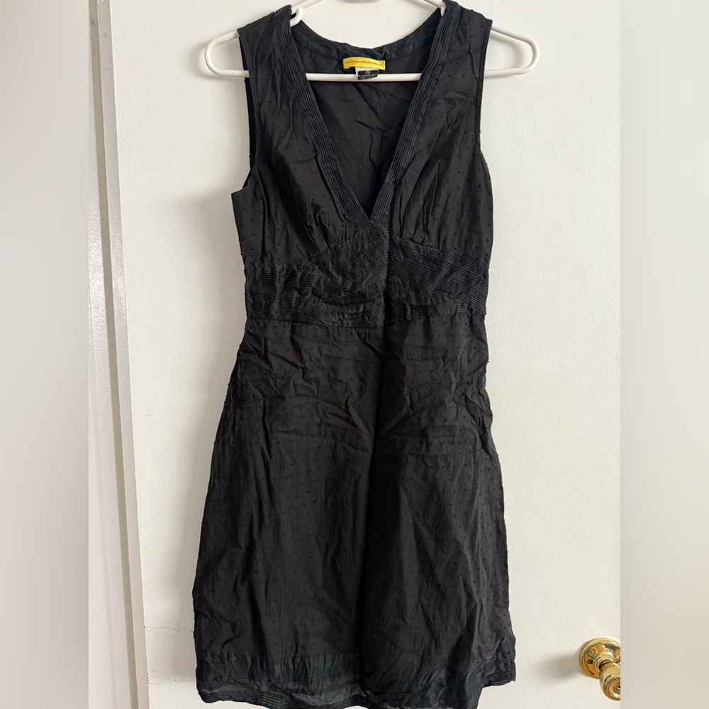 Catherine Malandrino Black Textured Mini Dress